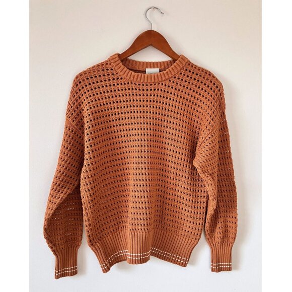 Varley Fox Knit Crew Sweater Almond Size Small - Picture 4 of 11